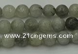 CLB860 15.5 inches 4mm faceted round AB grade labradorite beads