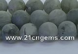 CLB874 15.5 inches 10mm round matte labradorite gemstone beads