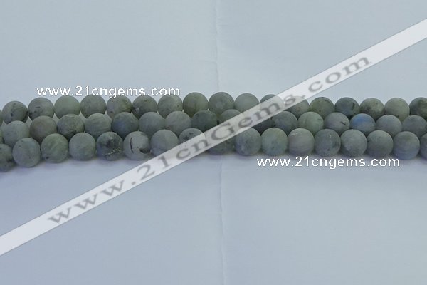 CLB874 15.5 inches 10mm round matte labradorite gemstone beads