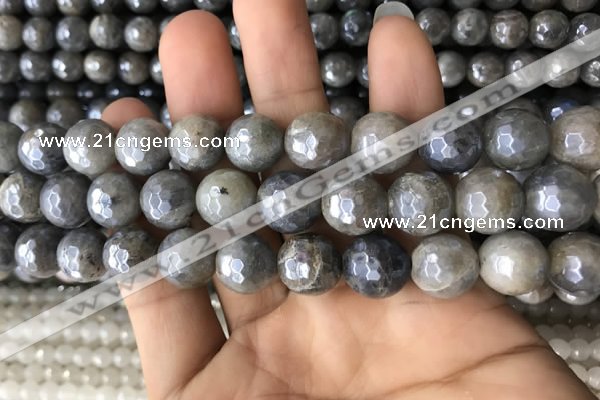 CLB884 15.5 inches 12mm faceted round AB-color labradorite beads