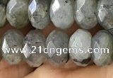 CLB886 15.5 inches 5*8mm faceted rondelle AB-color labradorite beads