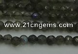 CLB900 15.5 inches 4mm faceted round labradorite gemstone beads