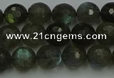 CLB902 15.5 inches 8mm faceted round labradorite gemstone beads