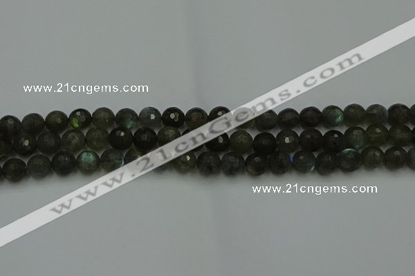 CLB902 15.5 inches 8mm faceted round labradorite gemstone beads