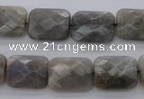 CLB93 15.5 inches 12*16mm faceted rectangle labradorite beads