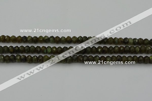 CLB957 15.5 inches 6*10mm faceted rondelle labradorite beads