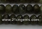 CLB958 15.5 inches 8*12mm faceted rondelle labradorite beads