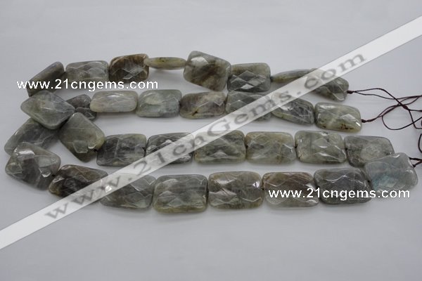 CLB96 15.5 inches 18*25mm faceted rectangle labradorite beads