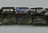 CLB960 15.5 inches 10*14mm faceted rectangle labradorite beads