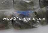 CLB97 15.5 inches 20*30mm faceted rectangle labradorite beads