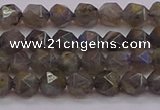 CLB971 15.5 inches 6mm faceted nuggets labradorite gemstone beads