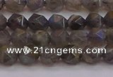 CLB972 15.5 inches 8mm faceted nuggets labradorite gemstone beads