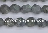 CLB981 15.5 inches 6mm faceted nuggets labradorite beads wholesale