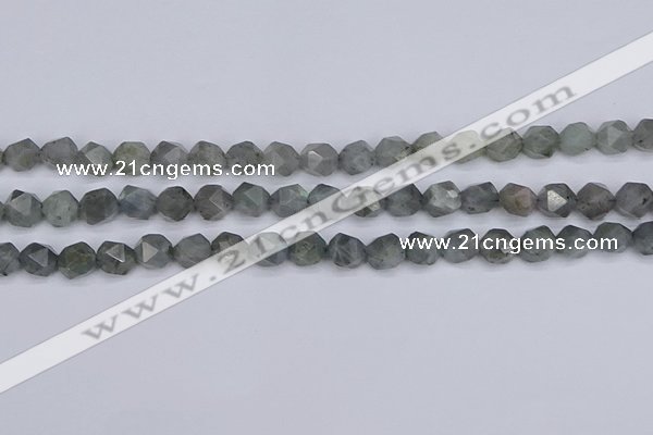 CLB981 15.5 inches 6mm faceted nuggets labradorite beads wholesale