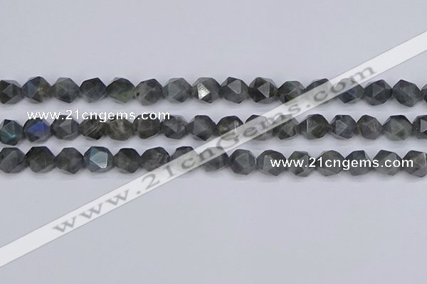 CLB988 15.5 inches 10mm faceted nuggets labradorite beads wholesale