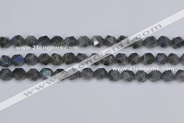 CLB989 15.5 inches 12mm faceted nuggets labradorite beads wholesale