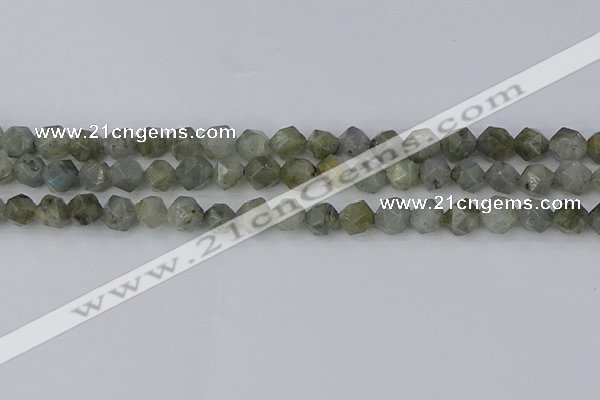 CLB993 15.5 inches 8mm faceted nuggets labradorite gemstone beads