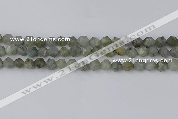 CLB994 15.5 inches 10mm faceted nuggets labradorite gemstone beads