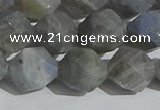 CLB999 15.5 inches 12mm faceted nuggets matte labradorite beads