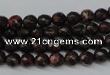 CLD101 15.5 inches 6mm faceted round leopard skin jasper beads