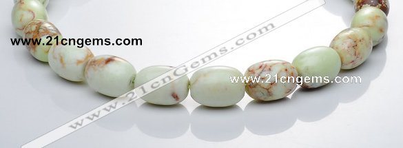 CLE01 15*20mm egg shape lemon turquoise stone beads wholesale