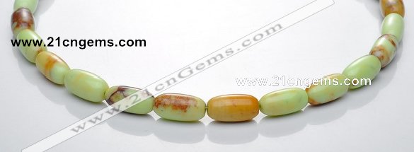 CLE04 16 inch rice 8*16mm lemon turquoise stone beads Wholesale