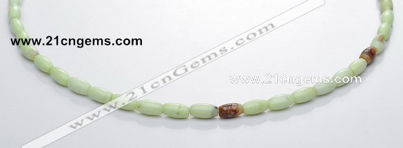 CLE06 4*8mm rice lemon turquoise gemstone beads Wholesale