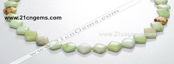 CLE14 rhombic 10*10mm lemon turquoise gemstone beads Wholesale