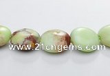 CLE18 flat round 10mm lemon turquoise gemstone beads Wholesale