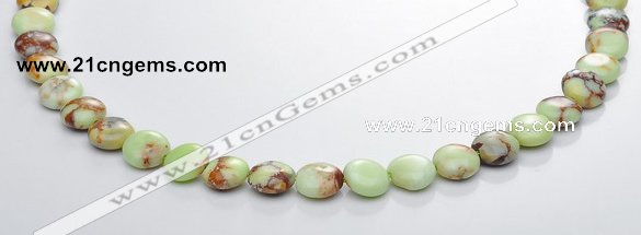 CLE18 flat round 10mm lemon turquoise gemstone beads Wholesale