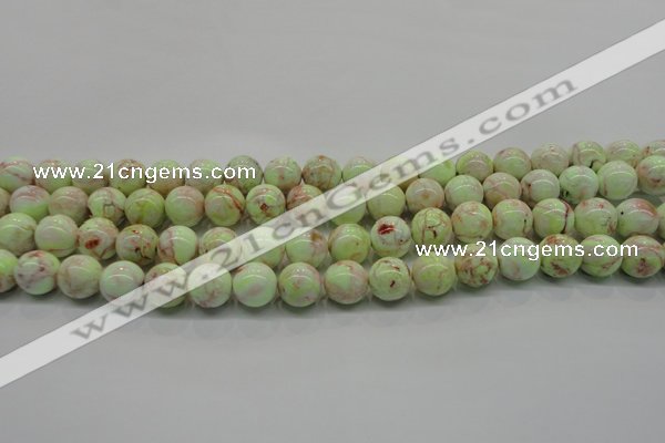 CLE201 15.5 inches 6mm round lemon turquoise beads wholesale