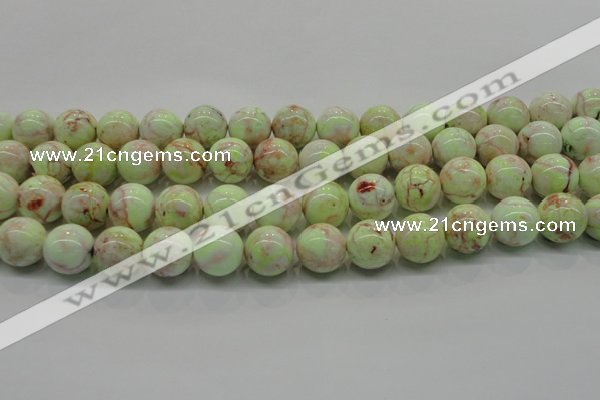 CLE204 15.5 inches 12mm round lemon turquoise beads wholesale