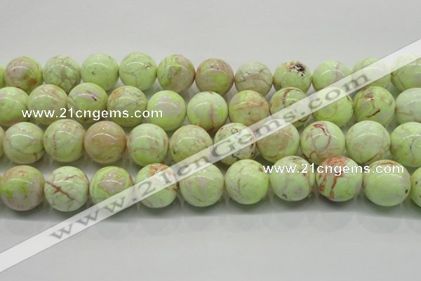 CLE206 15.5 inches 16mm round lemon turquoise beads wholesale