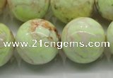 CLE207 15.5 inches 18mm round lemon turquoise beads wholesale