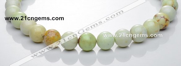 CLE21 16 inch round lemon turquoise 14mm gemstone bead Wholesale