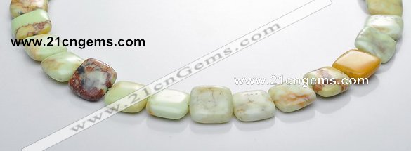 CLE25 square lemon turquoise 15*15mm gemstone beads Wholesale