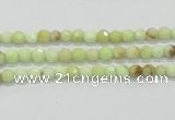 CLE32 15.5 inches 4mm faceted round lemon turquoise beads wholesale