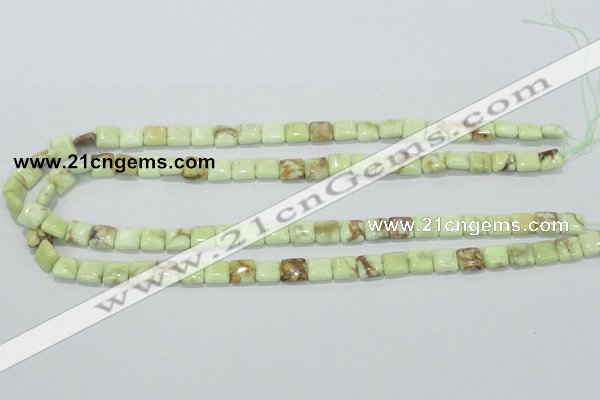 CLE38 15.5 inches 8*8mm square lemon turquoise beads wholesale