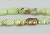 CLE40 15.5 inches 8*12mm rectangle lemon turquoise beads wholesale