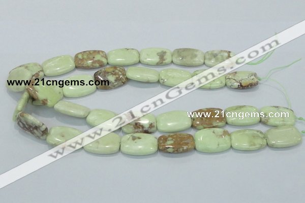 CLE42 15.5 inches 18*25mm rectangle lemon turquoise beads wholesale