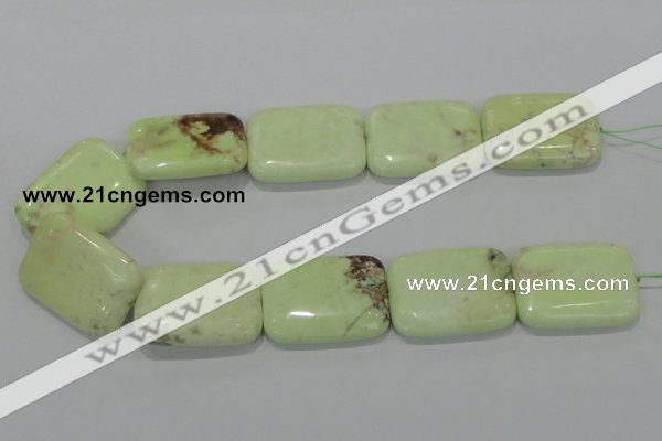 CLE44 15.5 inches 30*40mm rectangle lemon turquoise beads wholesale