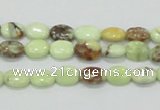 CLE45 15.5 inches 6*8mm oval lemon turquoise beads wholesale