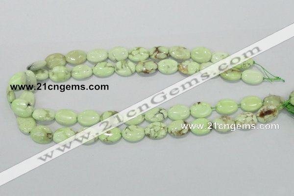 CLE46 15.5 inches 12*16mm oval lemon turquoise beads wholesale