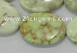 CLE47 15.5 inches 22*30mm oval lemon turquoise beads wholesale