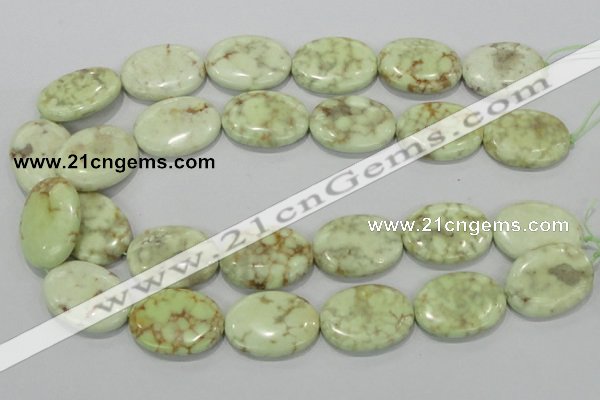 CLE47 15.5 inches 22*30mm oval lemon turquoise beads wholesale