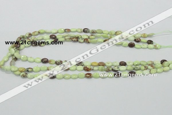 CLE52 15.5 inches 8*10mm oval lemon turquoise beads wholesale