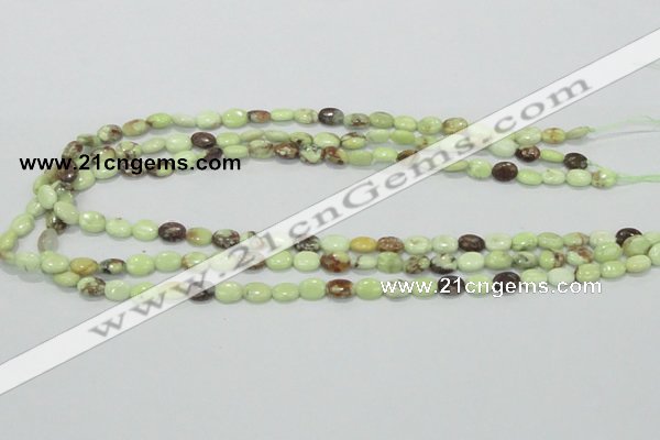 CLE52 15.5 inches 8*10mm oval lemon turquoise beads wholesale