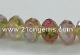 CLG03 12 inches 6*8mm faceted rondelle handmade lampwork beads