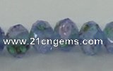 CLG07 12 inches 6*8mm faceted rondelle handmade lampwork beads