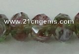 CLG10 12 inches 6*8mm faceted rondelle handmade lampwork beads